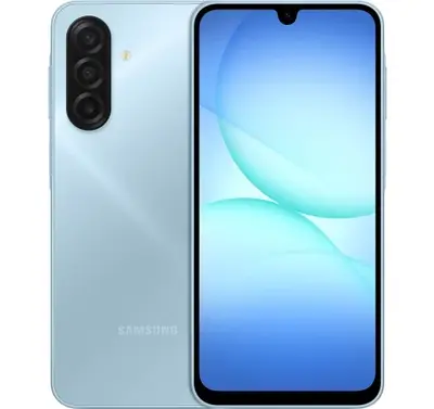 Смартфон Samsung Galaxy A17 8/256GB Light Blue SM-A175FLBE UA, Super AMOLED 6.7", потрійна камера, NFC, microSD, 5000 мА·год Скло
