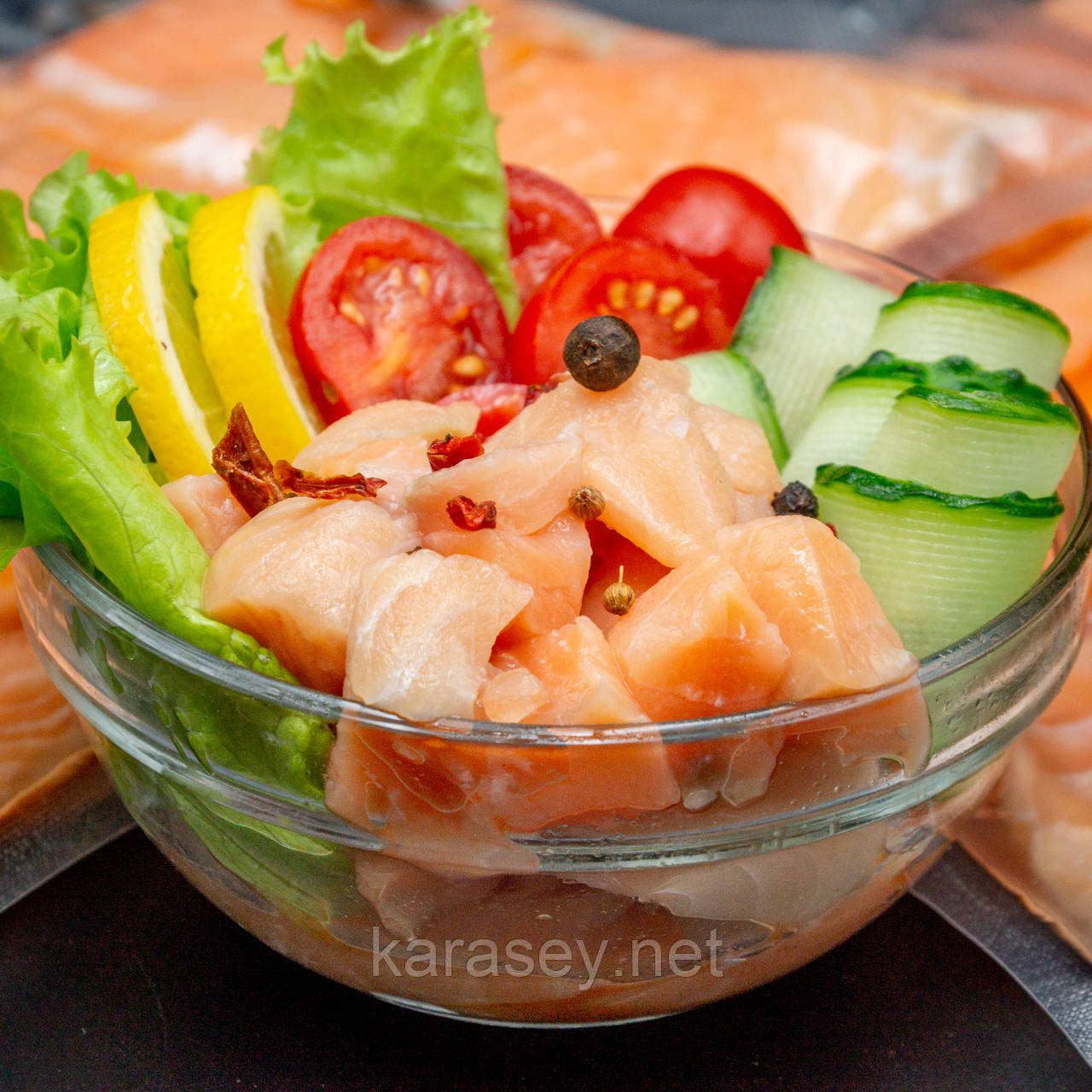 Шматочки лосося с/м без шкіри 500г, фото 1