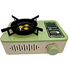 Газова плита туристична з латунними форсунками LJ108 з п'єзопідпалом, Портативна кемпінгова плитка, фото 2