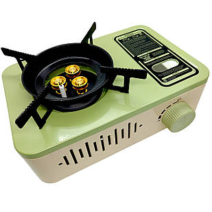 Газова плита туристична з латунними форсунками LJ108 з п'єзопідпалом, Портативна кемпінгова плитка