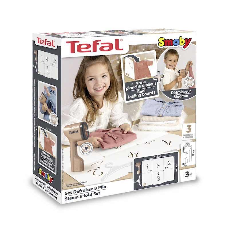 Ігровий набір Smoby Тефаль з відпарювачем та органайзером для складання речей [7600330127], фото 1