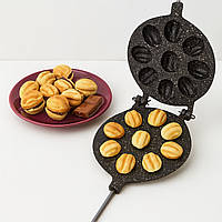 Форма для випікання горішків горішниця з антипригарним гранітним покриттям на 9 горіхів