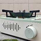 Газова плита туристична з латунними форсунками LJ108 з п'єзопідпалом, Портативна кемпінгова плитка, фото 6