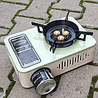 Газова плита туристична з латунними форсунками LJ108 з п'єзопідпалом, Портативна кемпінгова плитка, фото 5