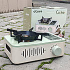 Газова плита туристична з латунними форсунками LJ108 з п'єзопідпалом, Портативна кемпінгова плитка, фото 3