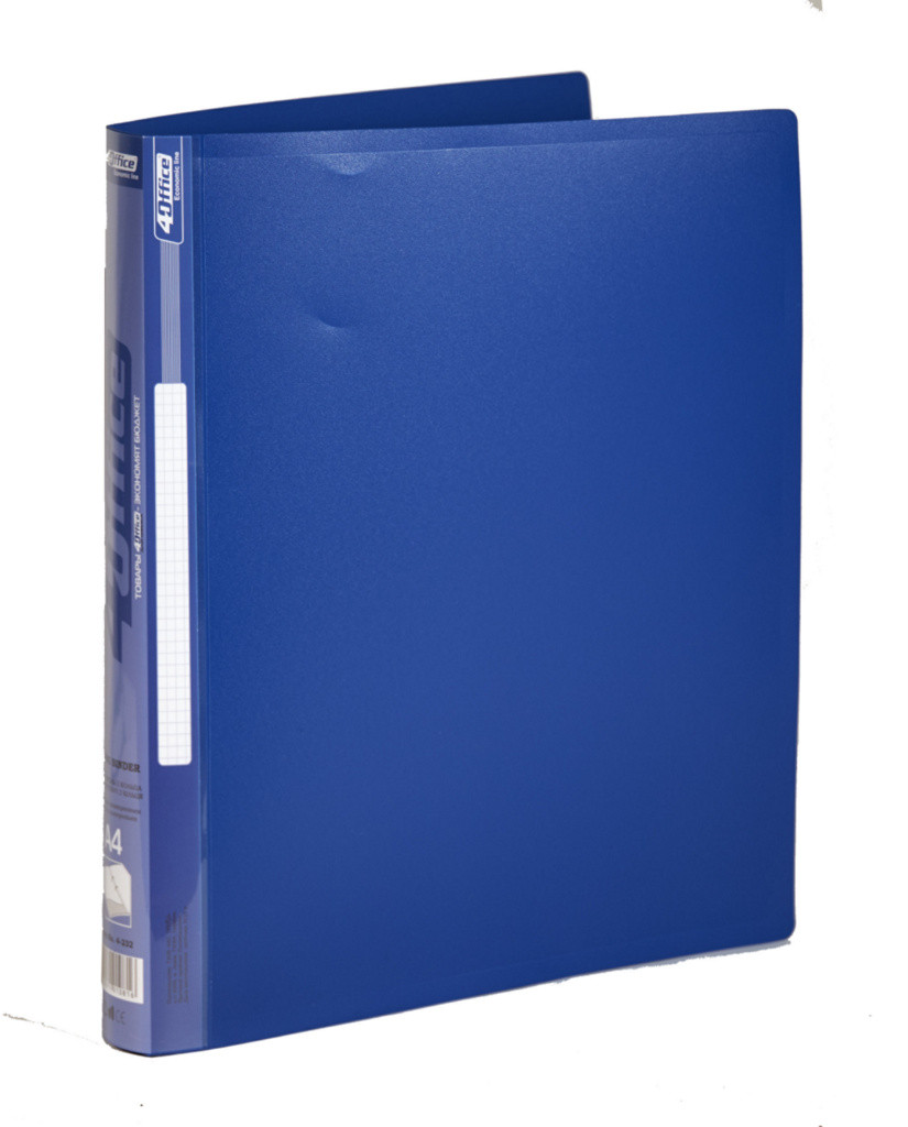 Папка з кільцями 4Office А4 4см 2 кільця Синя (4-243), фото 1