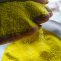 Цветной мраморный песок 0,2 0,8 мм, жёлтый