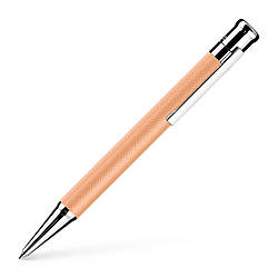 Ручка кулькова OttoHutt серії Design 04 Ballpoint Pen Checked guilloche frosted Apricot Platin, корпус абрикос / платина, 944305