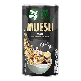 Мюслі One Day More Muesli Male, для спортивного харчування в банці 400 г.