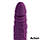 Телескопічний вібратор з присоскою та поштовхами з силікону з 10 режимами вібрації фіолетовий, фото 4