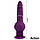 Телескопічний вібратор з присоскою та поштовхами з силікону з 10 режимами вібрації фіолетовий, фото 5