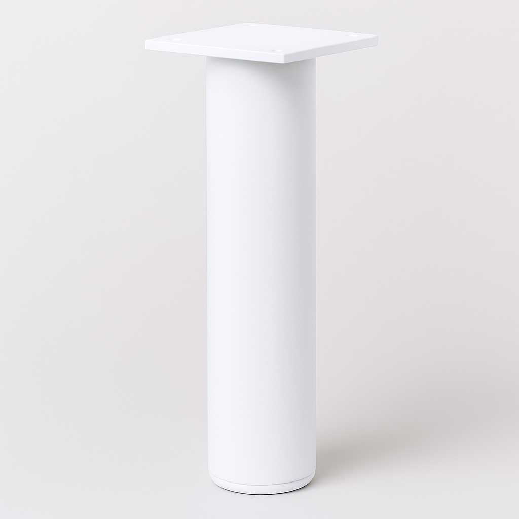 Ніжка регульована кругла біла d-40мм h-200мм, фото 1