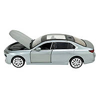 Машина метал BMW i7 срібло 1:24 Автопром світло звук відкр двері капот багажник 22*8*6,5 см (68283A), фото 3