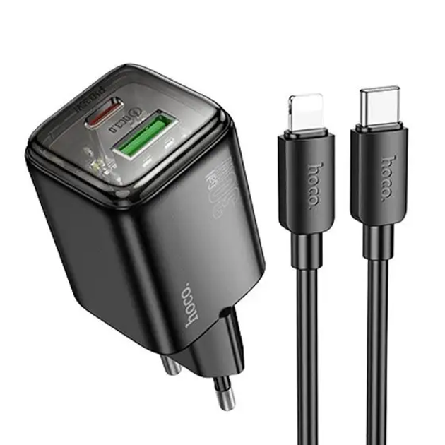 МЗП Hoco N65 Ingenious PD20W+QC3.0 charger + кабель USB-C - Lightning black