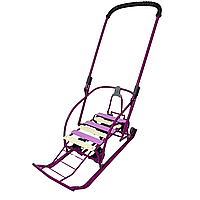 Санки-трансформер дитячі з колесами Мрія LUX 2026 колір: фуксія