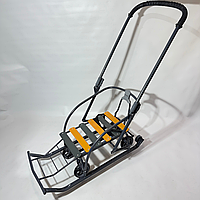 Санки-трансформер дитячі з колесами Мрія LUX 2026 колір: графітовий