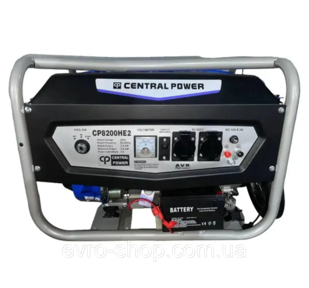 Бензиновий генератор CentralPower CP8200HE 3.5/3.8 кВт з електростарером, фото 1