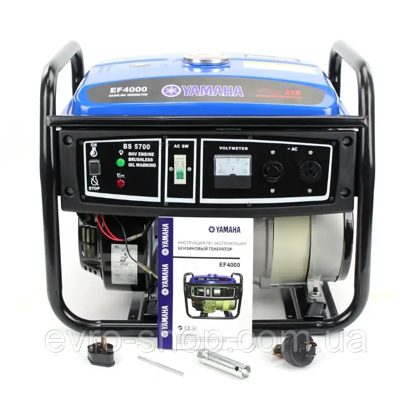 Бензиновий генератор Yamaha EF 4000 (3.5/4 кВт) з електростартером. Генератор Ямаха, фото 1