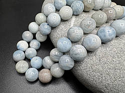 Аквамарин 12 мм, кругла нитка