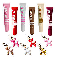 Набір 6 бальзамів-блисків для губ + 6 Іграшок-брелків Espresso Noir & Ruby Nectar & Blessed Honey & Crystal Sorbet & Sweet Candy &