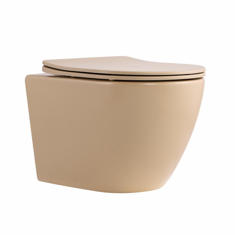 Унітаз підвісний Robin Ultra Quiet 490×365×325 мм, Beige, з сидінням Slim Duroplast / Soft-close / Quick Release QT13332381АSSB, фото 1