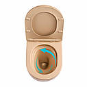 Унітаз підвісний Robin Ultra Quiet 490×365×325 мм, Beige, з сидінням Slim Duroplast / Soft-close / Quick Release QT13332381АSSB, фото 6