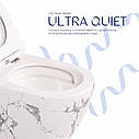 Унітаз підвісний Robin Ultra Quiet 490×365×325 мм, Marble, з сидінням Slim Duroplast / Soft-close / Quick Release QT13332381АSMR, фото 5