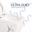 Унітаз підвісний Tern Ultra Quiet 490×365×325 мм, Marble, з сидінням Slim Duroplast / Soft-close / Quick Release QT17332303ASMR, фото 5