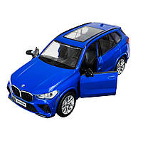 Машина метал BMW X5M синя 1:32 Автопром світло звук відкр двері 15*6*5,5 см (68497), фото 2