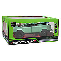 Машина метал Tesla pickups Тесла зелена 1:24 мотоцикл світло звук 23,5*8*8,5см (AP7726), фото 8