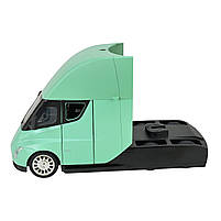Машина метал Tesla semi truck head Тесла вантажівка зелений 1:24 світло звук 20*7*12см (AP7731), фото 3