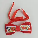 Краватка-метелик для хлопчика в українському стилі червона (290006), фото 2