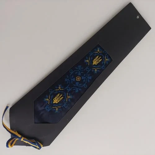 Краватка з вишивкою синя (290002), фото 1