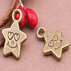 Кулон Зірка, Метал, Колір Бронзовий, 14x11мм, 10 шт, фото 3