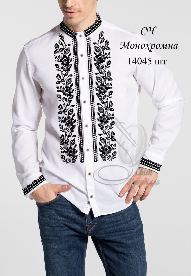 Заготовка на чоловічу сорочку "Монохромна", фото 1