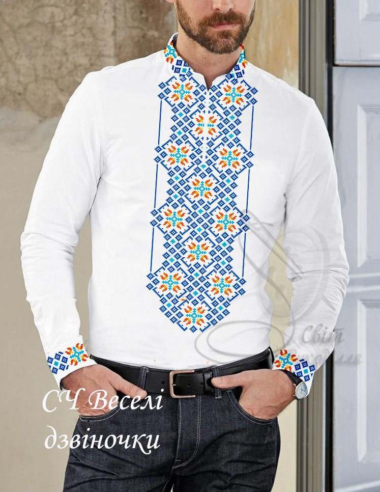 Заготовка на чоловічу сорочку "Веселі дзвіночки", фото 1