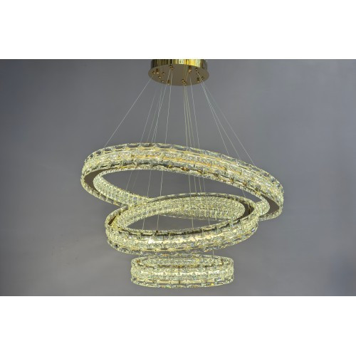 Кришталева люстра золото 7896-60+40+20 GD, фото 1