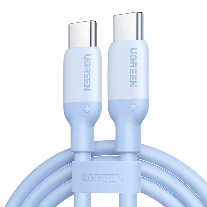 Кабель UGREEN USB-C to USB-C Silicone Fast Charging Cable Blue 2m (15281)