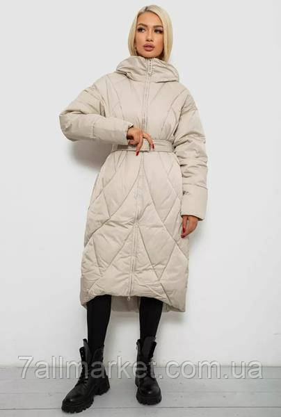 Куртка жіноча зима 5618 l.beige р.S-XL "Seven Group" недорого гуртом від прямого постачальника