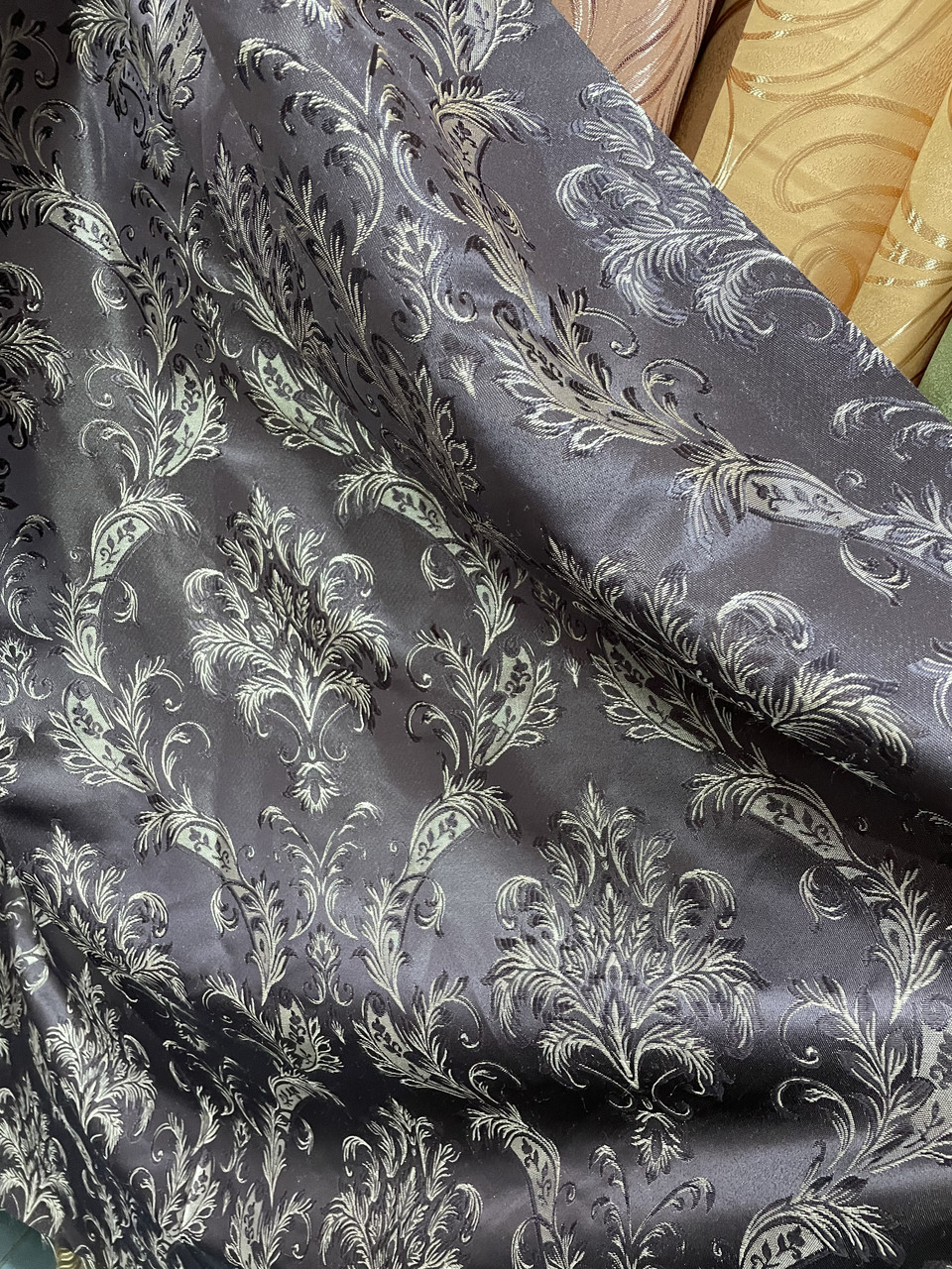 Готова штора 1.50 × 2.50 м «Корона» баклажан, фото 1