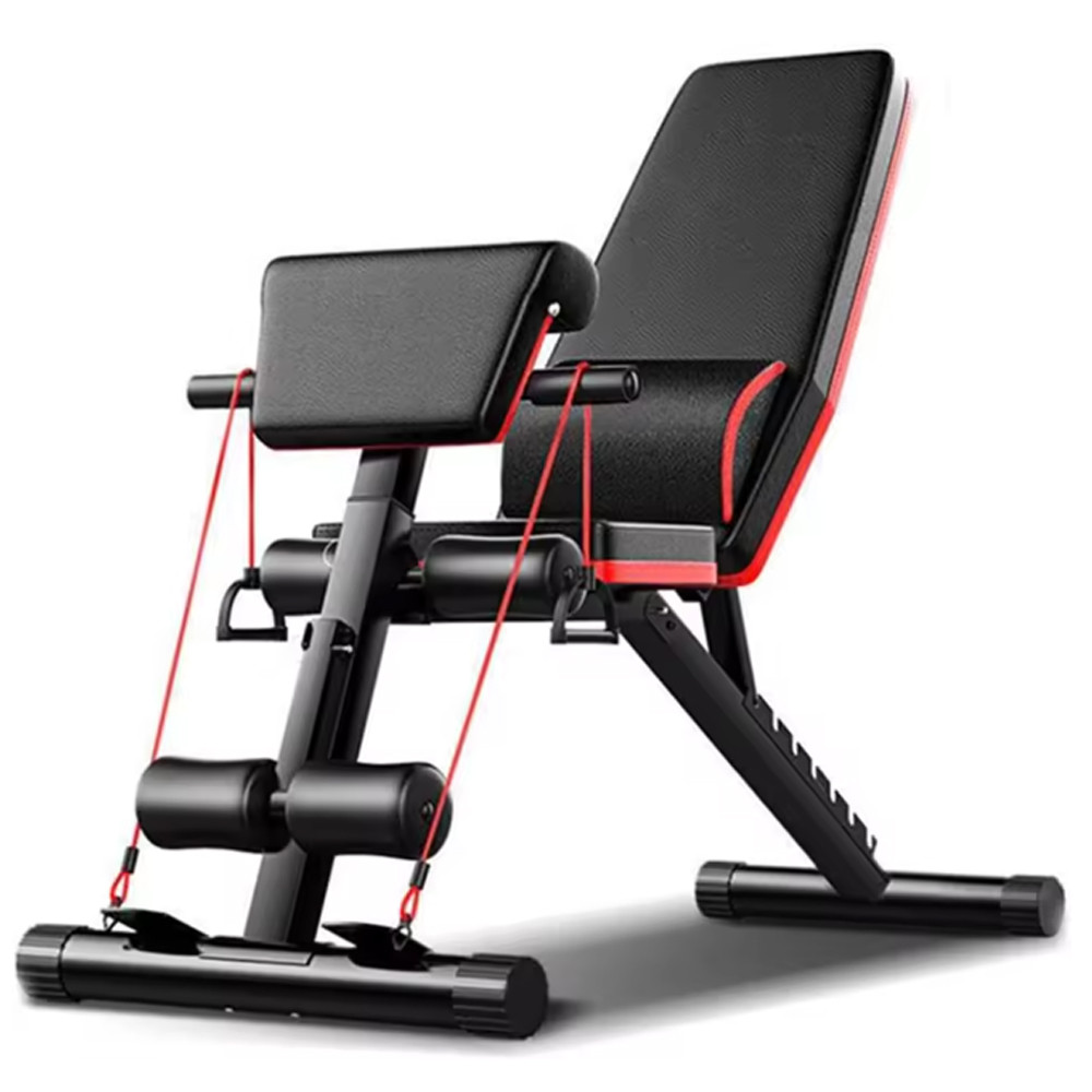 Тренажер для спини з еспандерами YSC-02 / Лавка для преса / Домашній тренажер для спорту, фото 1