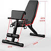 Тренажер для спини з еспандерами YSC-02 / Лавка для преса / Домашній тренажер для спорту, фото 10