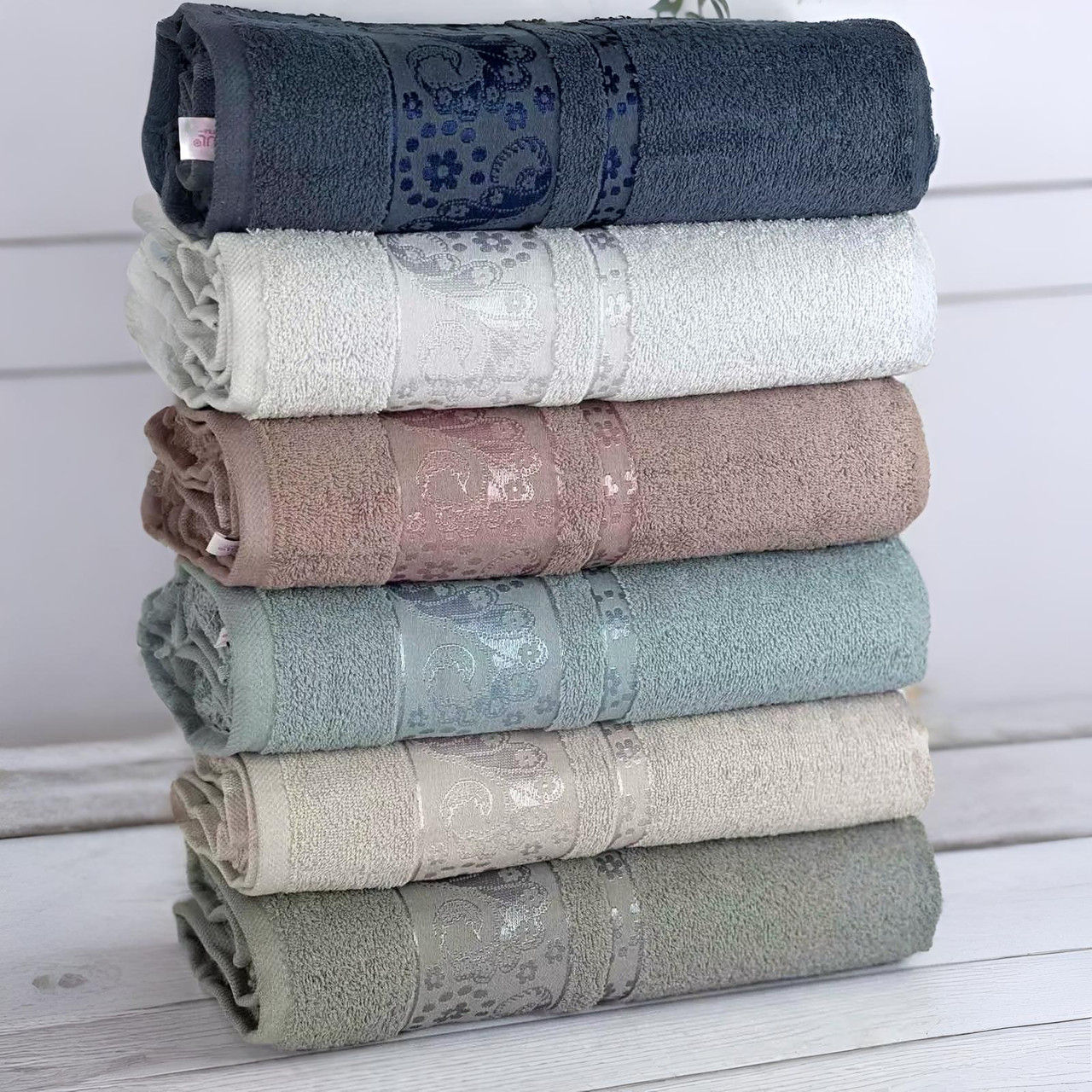 Набір рушників, 6 шт, 70x140 см, Sal Durul / Набір махрових рушників / Бавовняні рушникі, фото 1