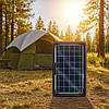 Портативна сонячна панель 4W + USB-кабель з перехідниками, CL-642 / Сонячна батарея для зарядки гаджетів, фото 2