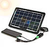 Портативна сонячна панель 4W + USB-кабель з перехідниками, CL-642 / Сонячна батарея для зарядки гаджетів, фото 3