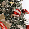 Розкладна штучна ялинка 1,9м з LED гірляндою та прикрасами, від мережі / Новорічна ялинка / Ялинка з іграшками, фото 7