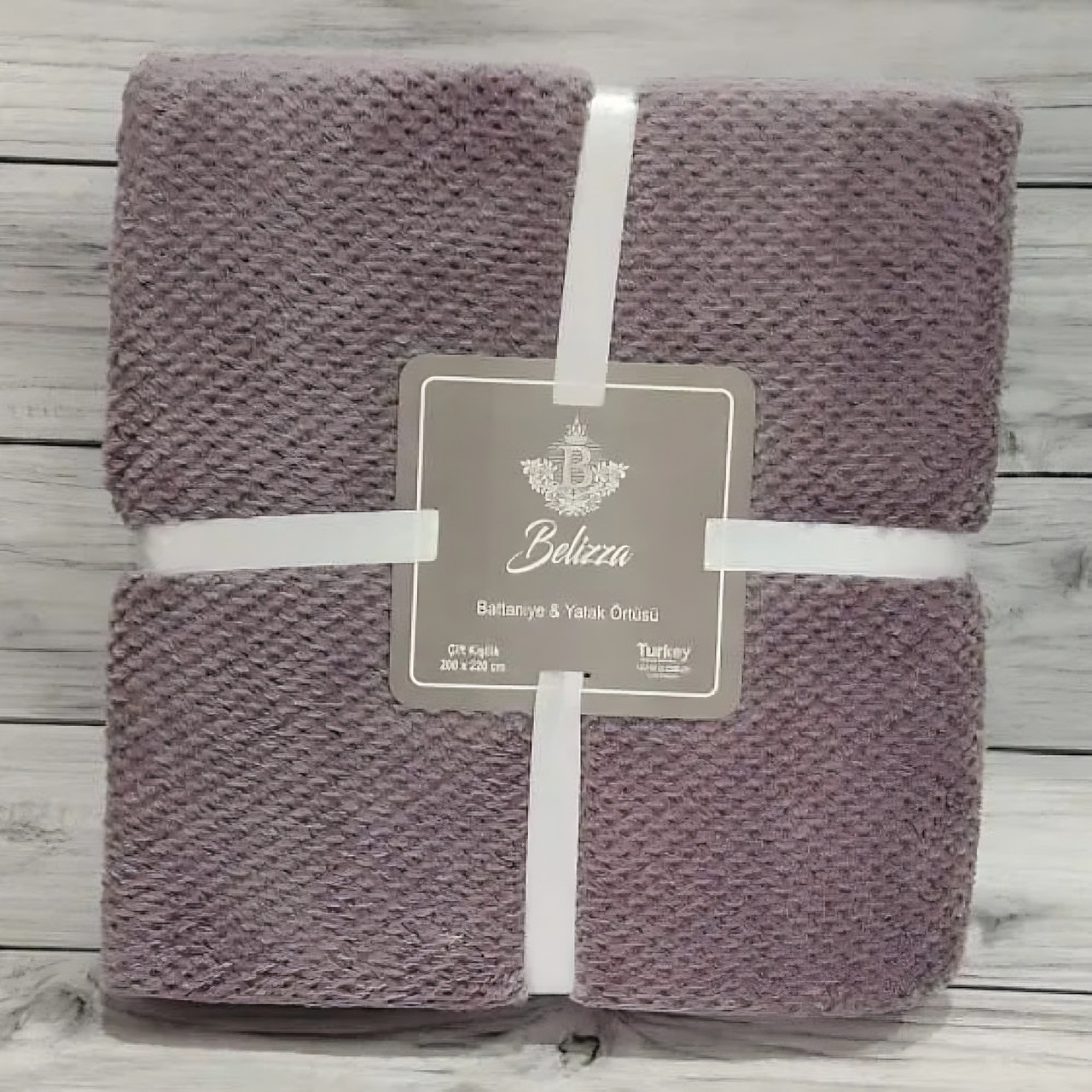 Плед з мікрофібри 200х220 см, Belizza Kurtcuk Gul, Рожево-сірий / Ковдра з мікрофібри / Покривало на ліжко, фото 1