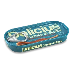 Анчоуси Delicius Сицилійські філе в оливковій олії 28г