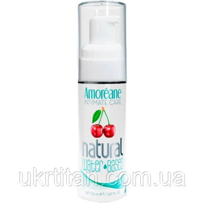 Оригінал! Інтимний гель-змазка Amoreane Лубрикант Cherry на водній основі З ароматом вишні 50 мл (8433345601663) - Вища Якість!, фото 1