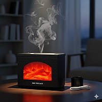 Ультразвуковий зволожувач повітря LT-9058 — аромадифузор із ефектом каміна та LED підсвіткою